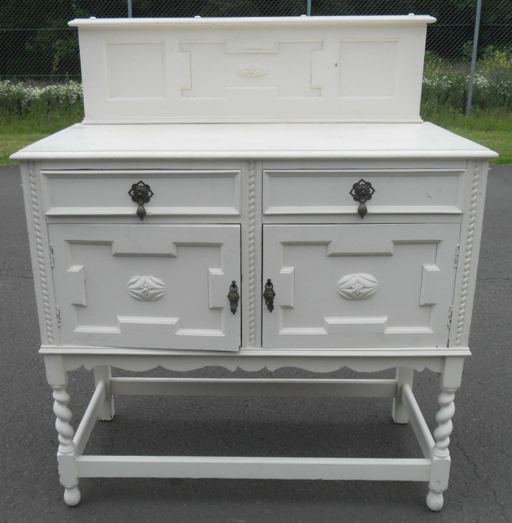 Jacobean Style Painted Oak Sideboard 