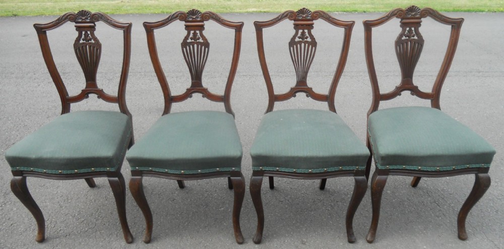 Set of Four Edwardian Mahogany Dining Chairs 
