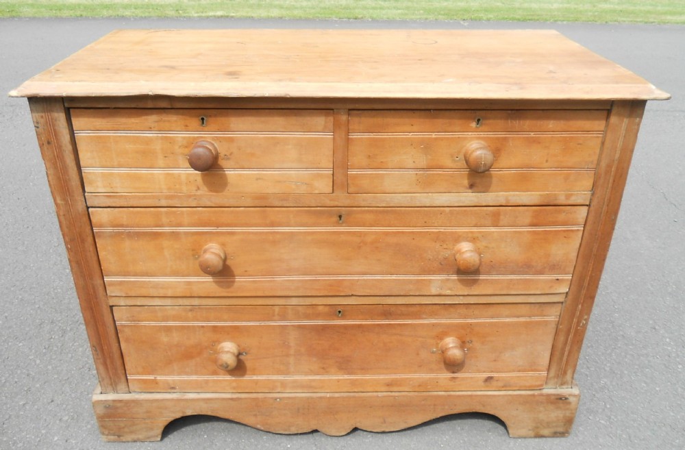 Edwardian Stripped Satin Walnut Chest of Drawers 