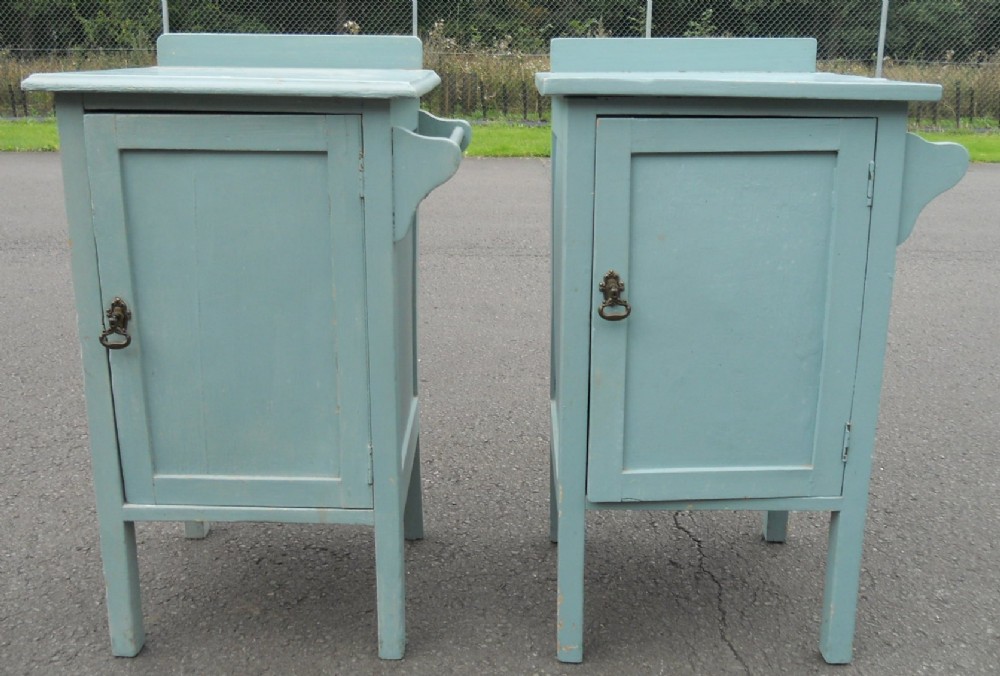 Pair Painted Edwardian Bedside Cabinets