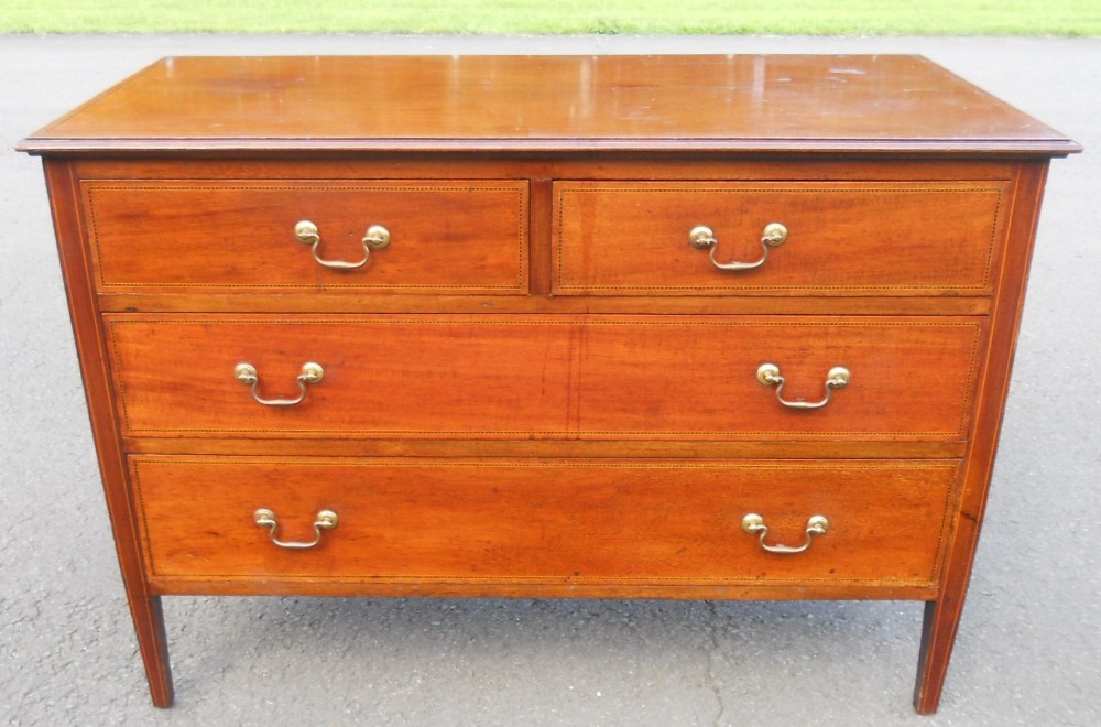 Edwardian Inlaid Mahogany Chest of Drawers 
