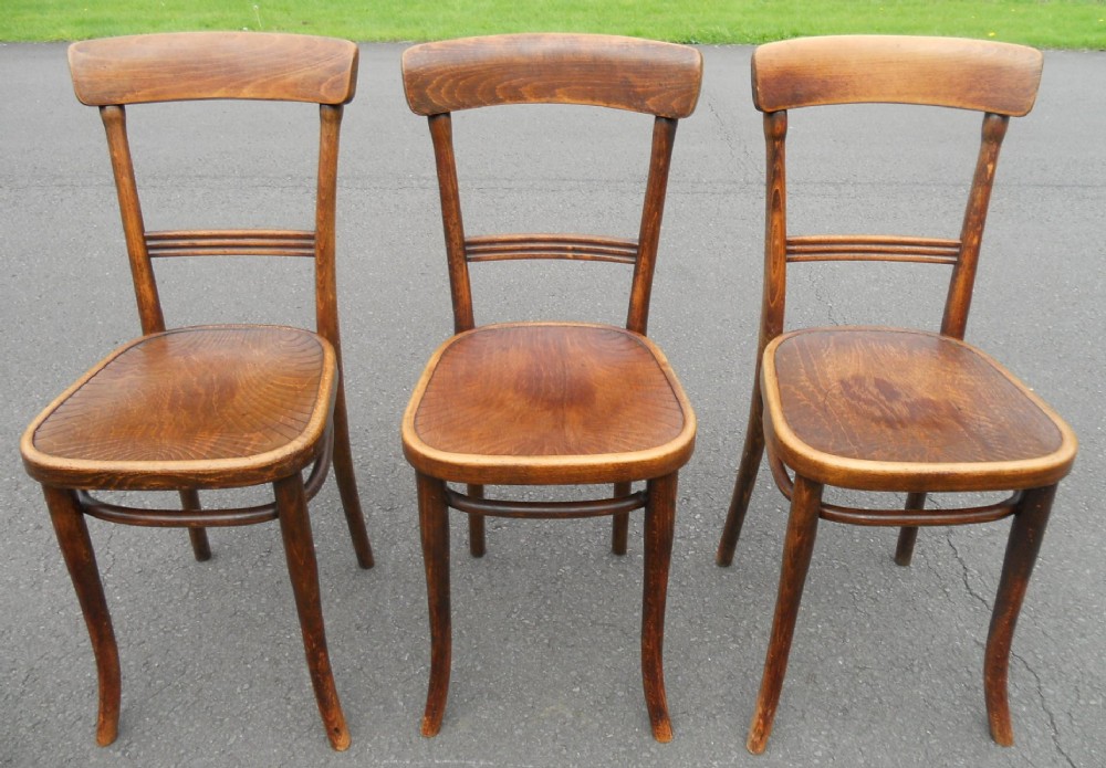 Three Bentwood Cafe Chairs by Thonet