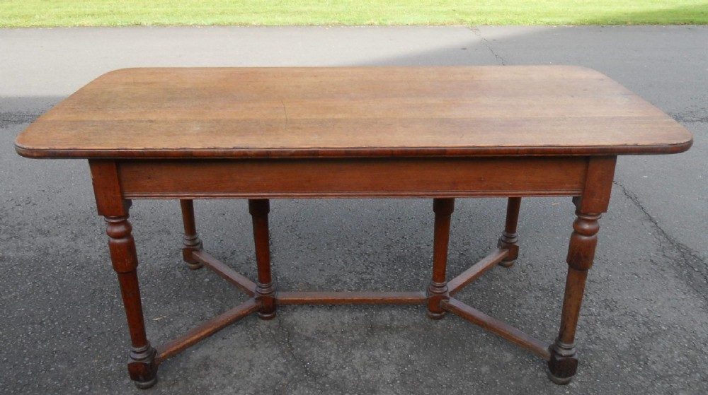 English Oak Refectory Dining Table 