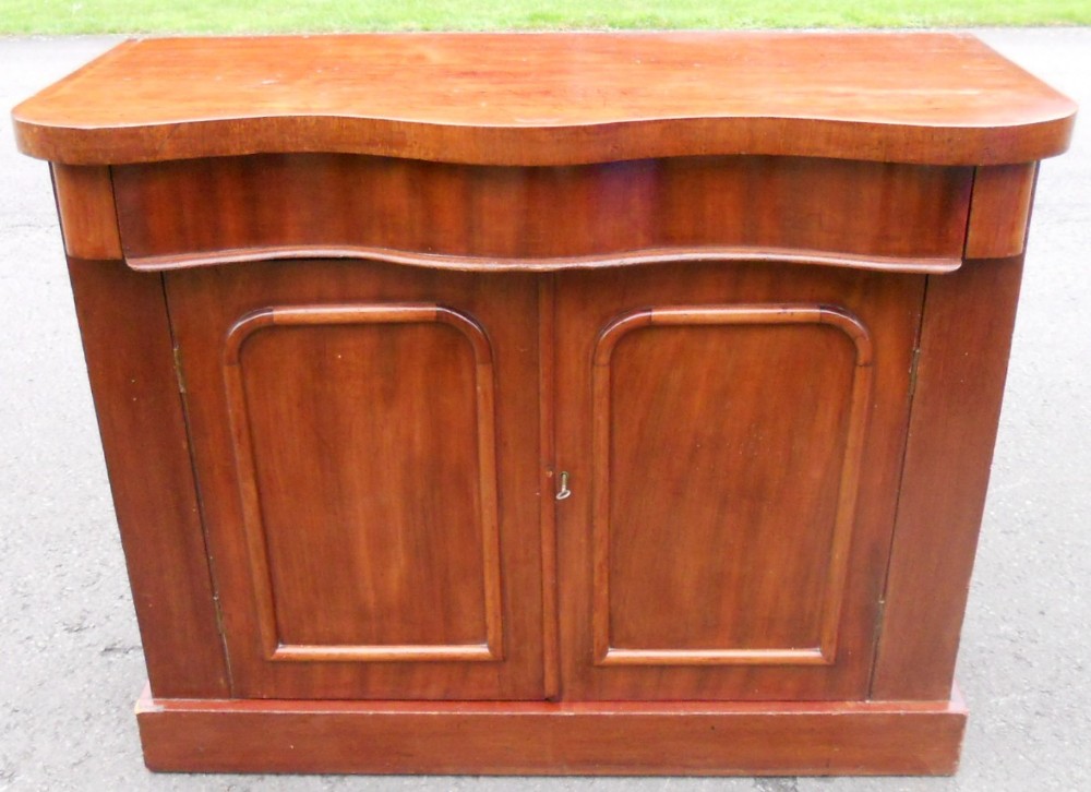 Victorian Small Mahogany Chiffonier Base Sideboard