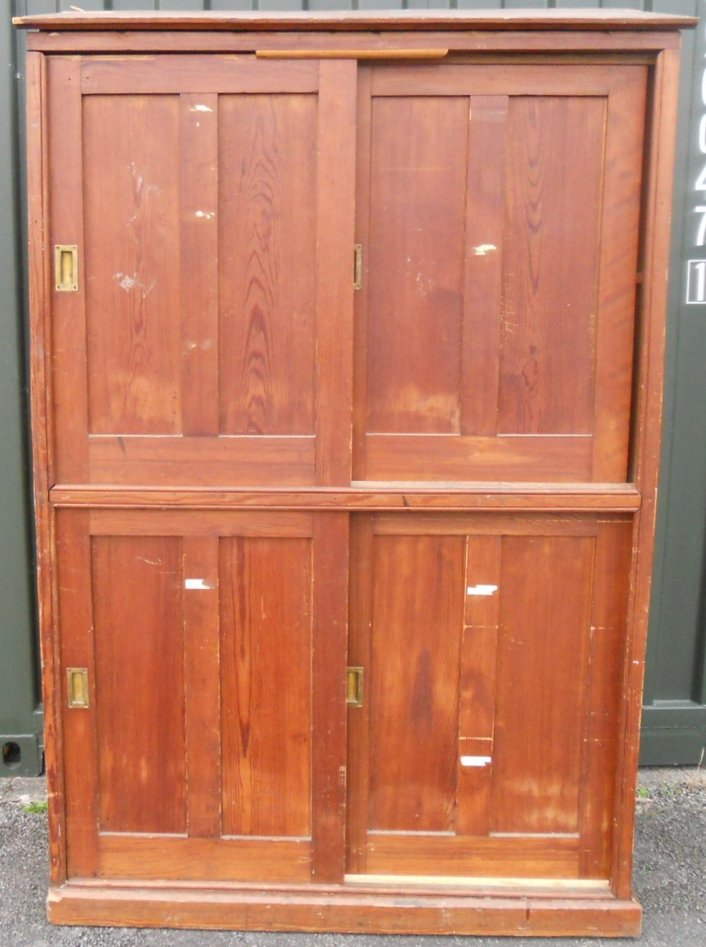 Victorian Pitch Pine School Cupboard