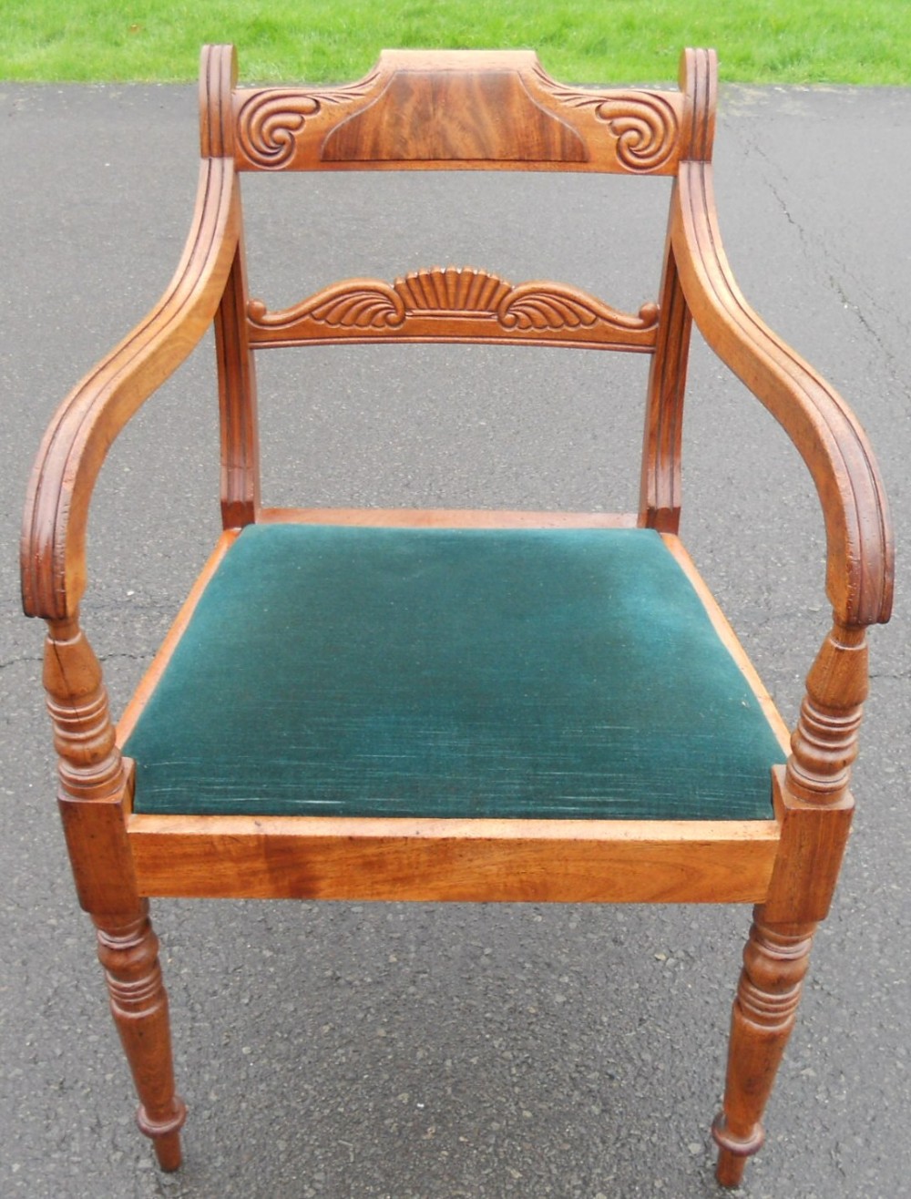 Regency Mahogany Carver Desk Armchair