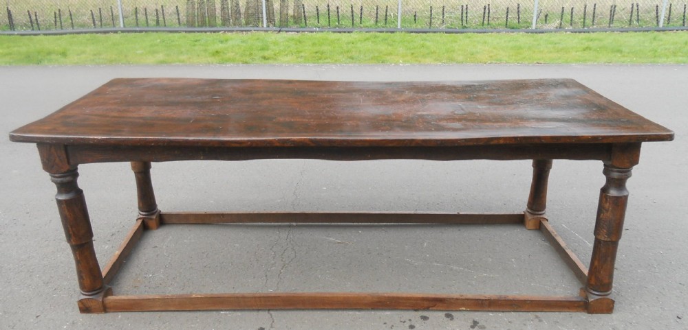 Large Oak Refectory Dining Table to Seat Ten 