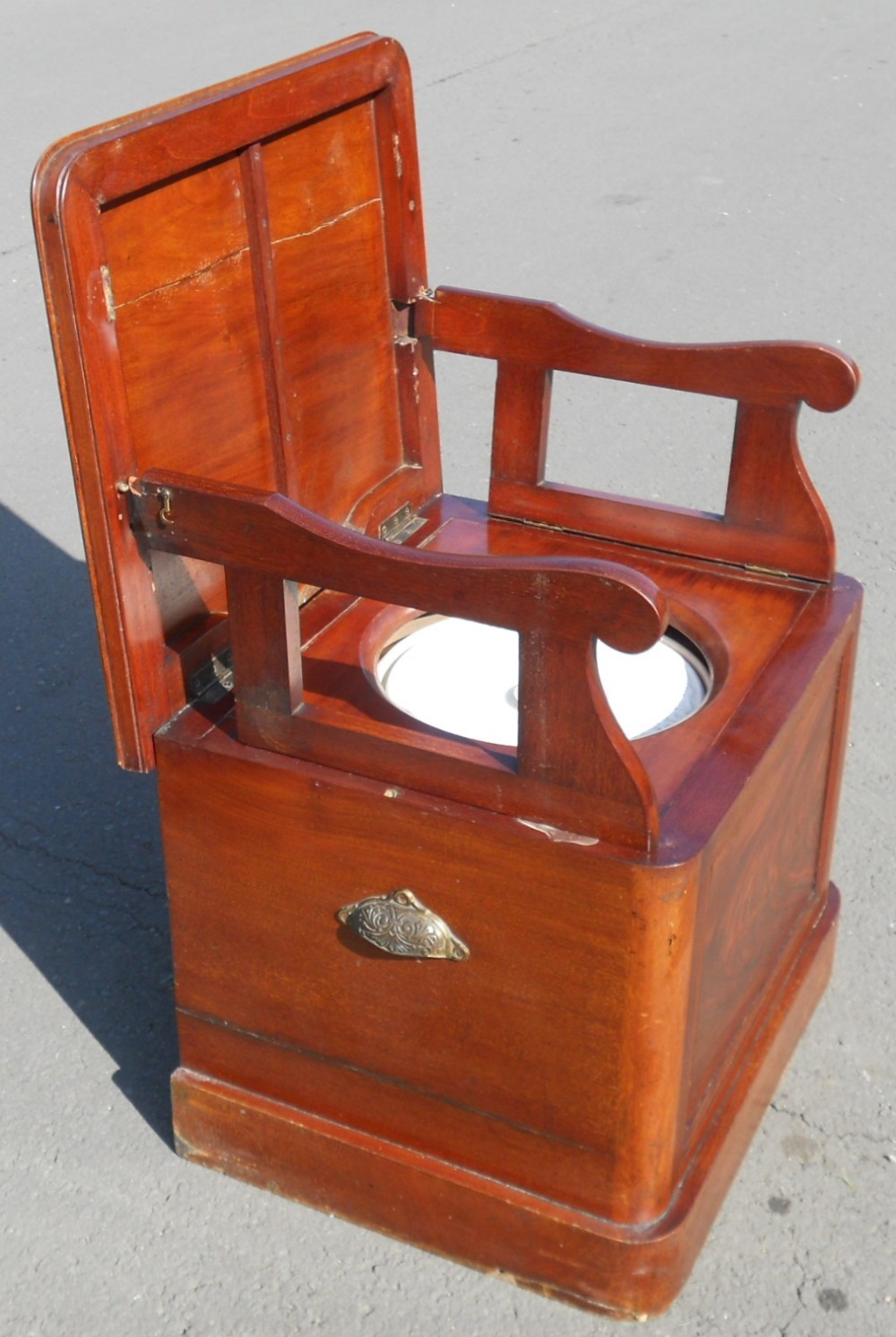 Victorian Mahogany Box Commode Plant Stand