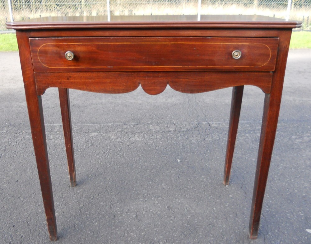 Georgian Inlaid Mahogany Side Table 