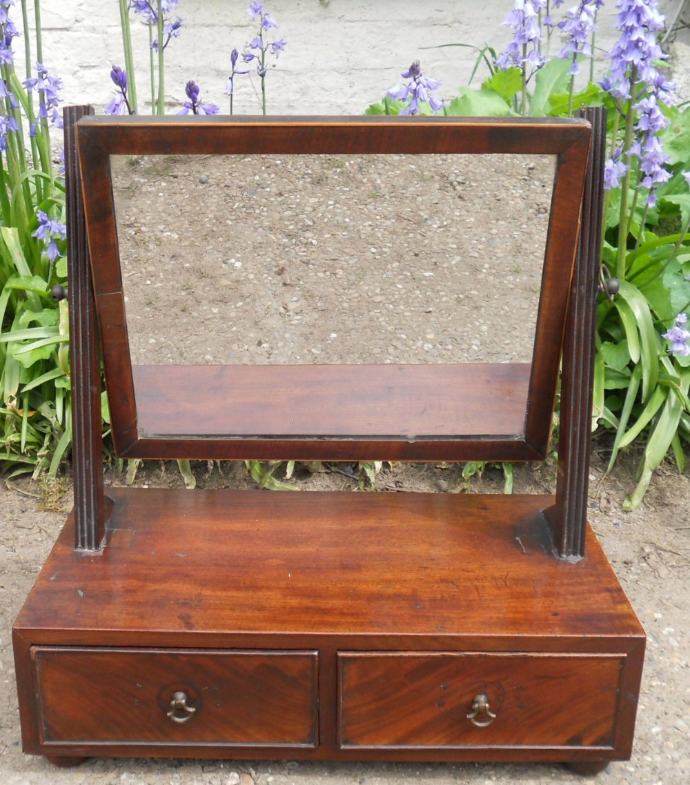 Georgian Mahogany Small Toilet Mirror