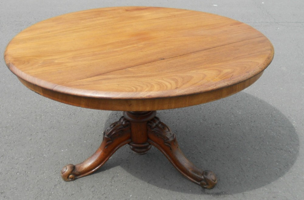 Victorian Round Pedestal Mahogany Dining Table 