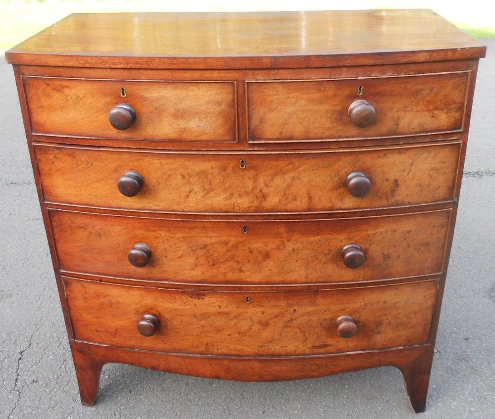 Georgian Mahogany Bowfront Chest of Drawers 