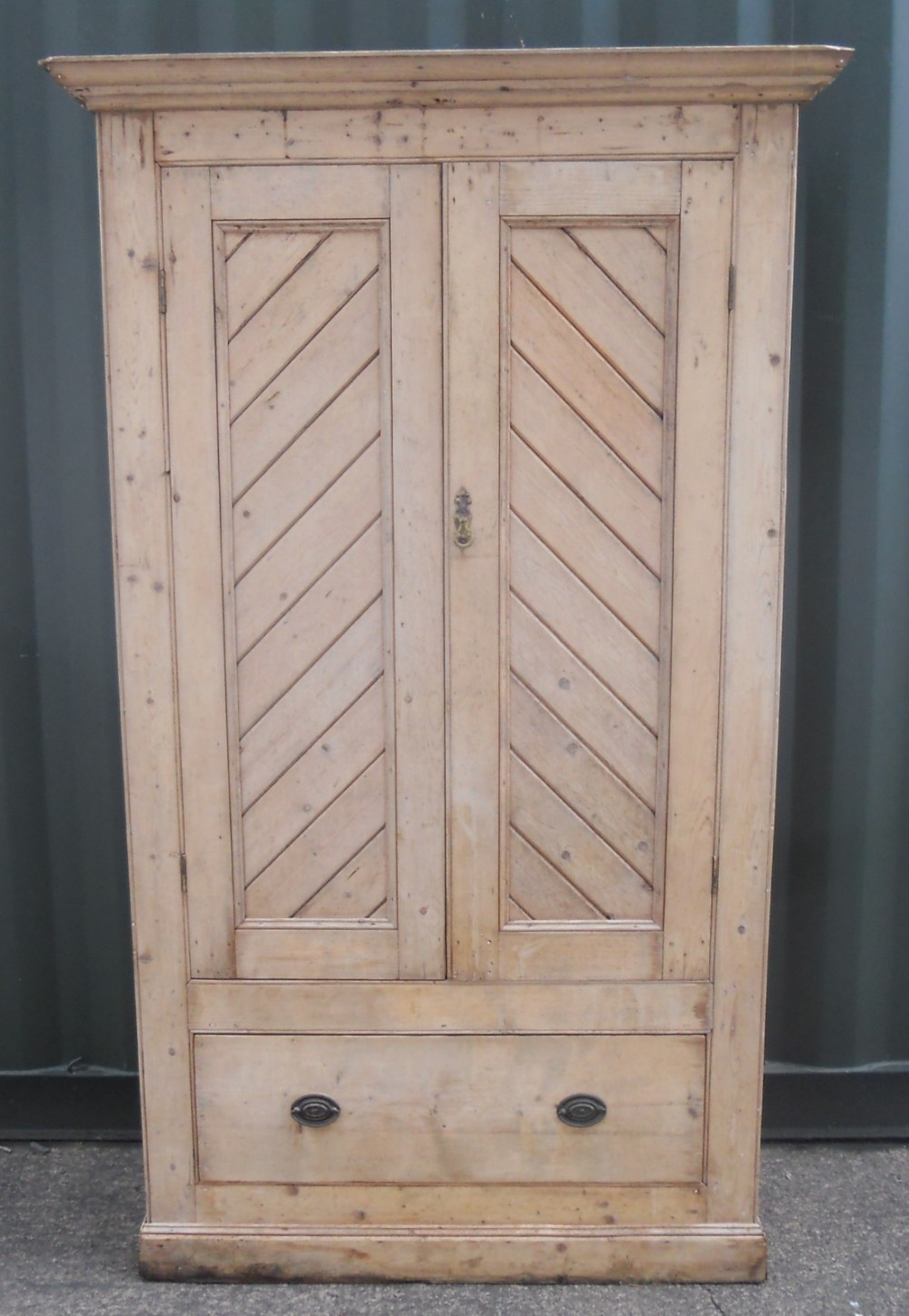 Edwardian Narrow Pine Hanging Wardrobe 