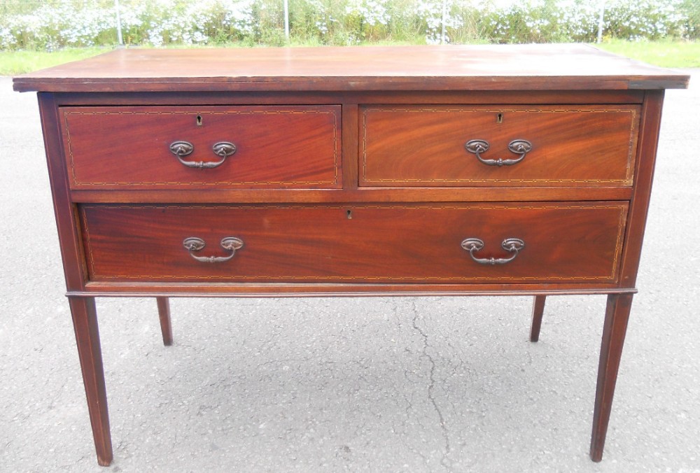 Edwardian Inlaid Mahogany Chest of Drawers 