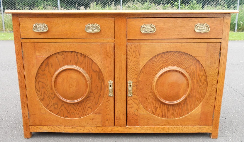 Edwardian Light Oak Sideboard