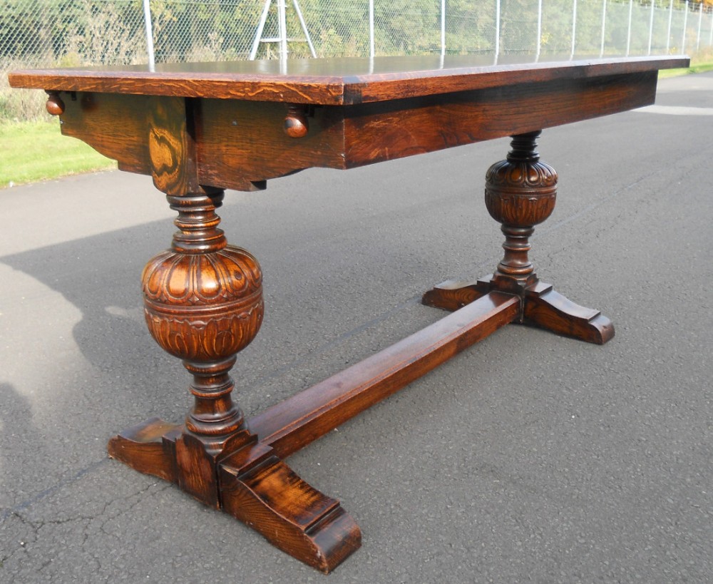 Oak Extending Refectory Dining Table to Seat Eight