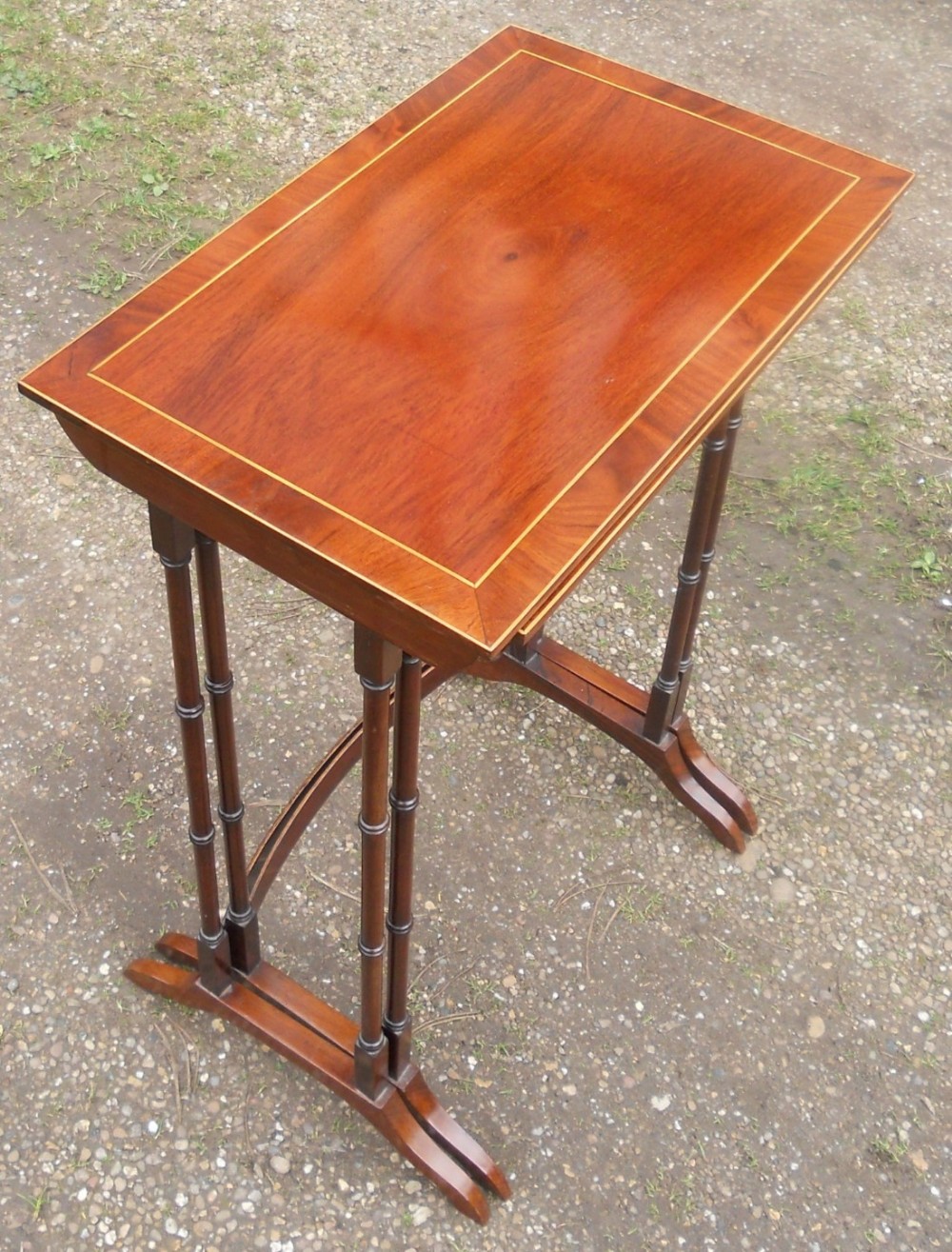 Edwardian Inlaid Mahogany Nest of Two Tables 