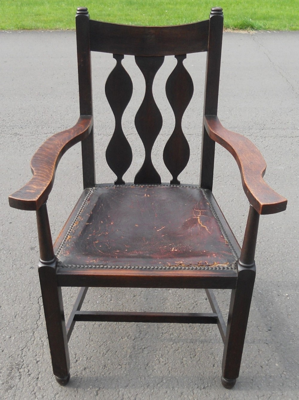 Arts & Craft Oak Carver Armchair