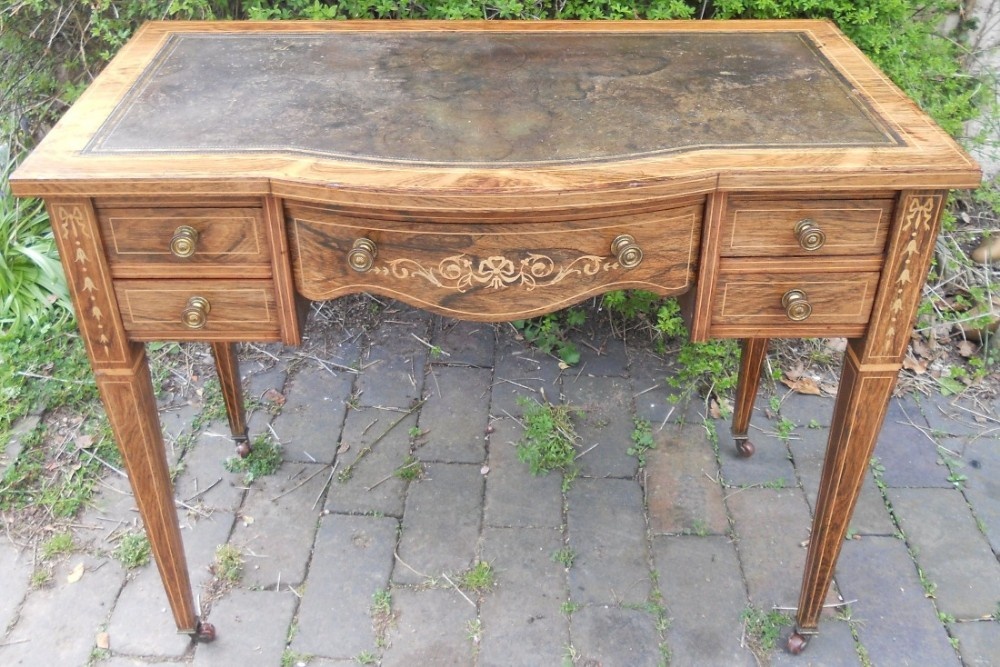 Edwardian Inlaid Rosewood Ladies Writing Desk