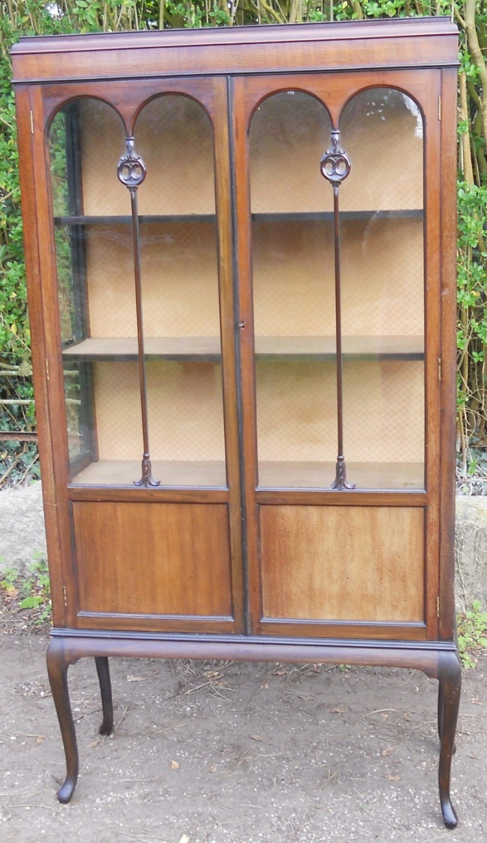 Edwardian Mahogany China Display Cabinet 
