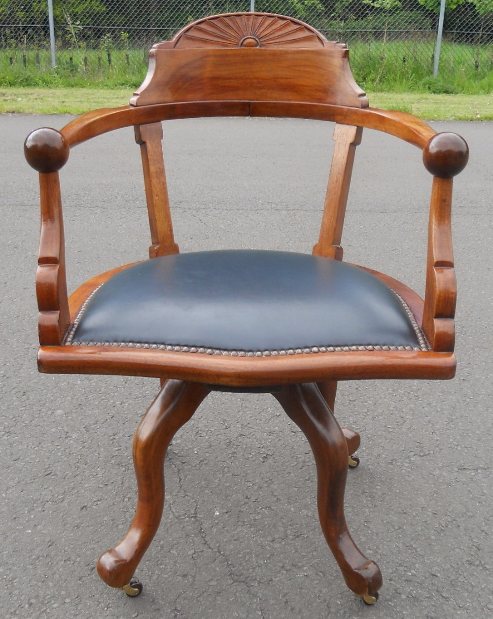 Edwardian Mahogany Office Armchair