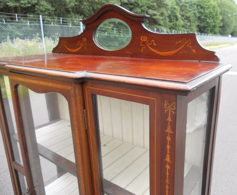 Edwardian Inlaid Mahogany Display Cabinet View VIII