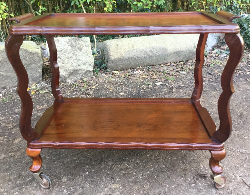 Edwardian Mahogany Two Tier Tea Trolley View IV