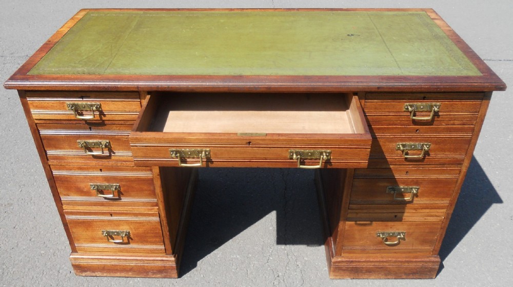 Edwardian Walnut Writing Desk by Gillow View XIV