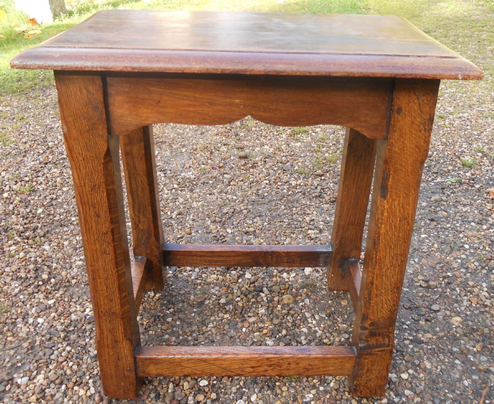 Arts & Craft Oak Joint Stool View III