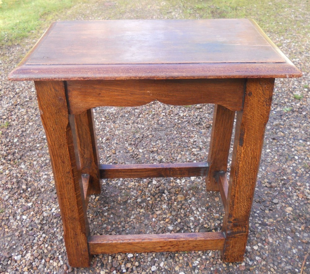 Arts & Craft Oak Joint Stool View IV