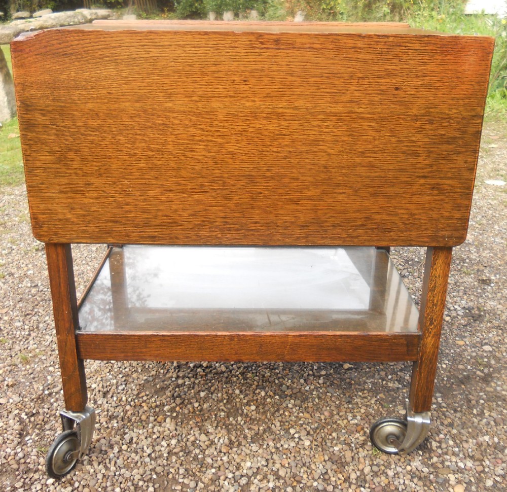 Oak Dropleaf Tea Trolley View III