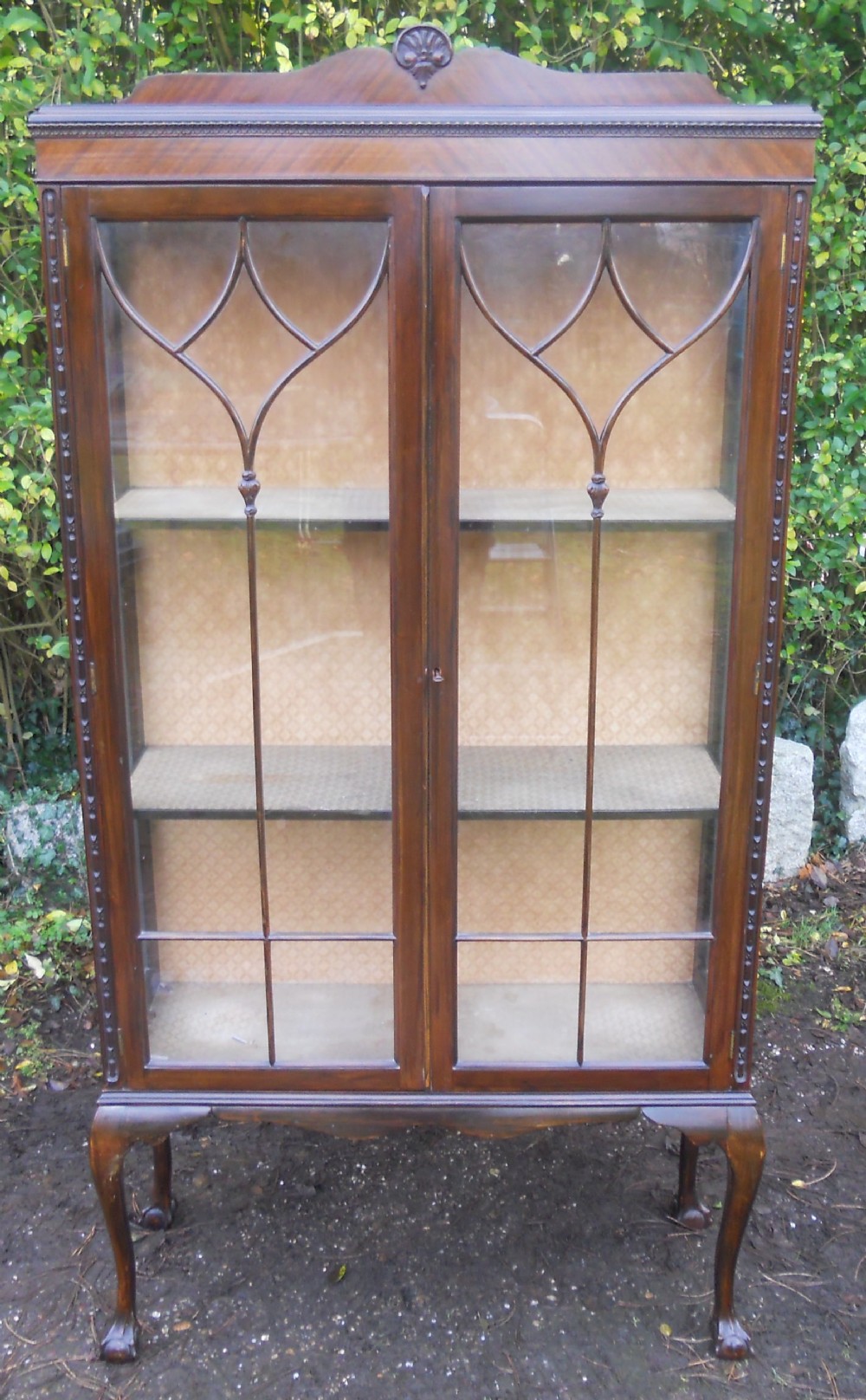 Edwardian Mahogany China Display Cabinet 