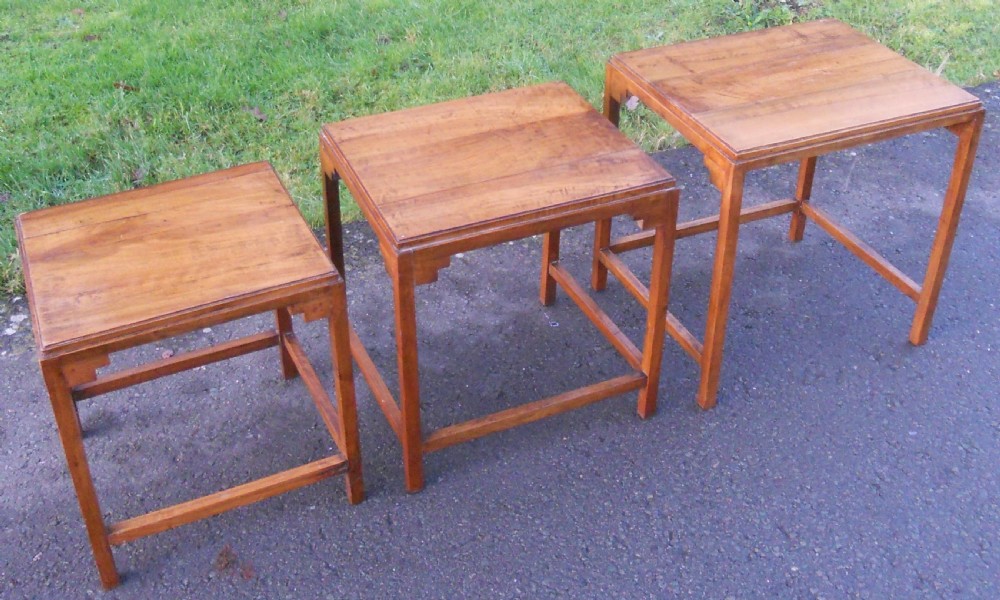 Deco Mahogany Nest of Three Coffee Tables  View VI