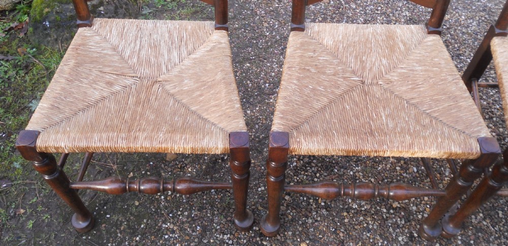 Set of Four Beech & Elm Ladderback Chairs  View VI