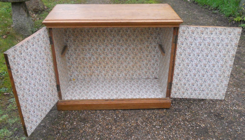 Edwardian Panelled Oak Low Cupboard  View VIII