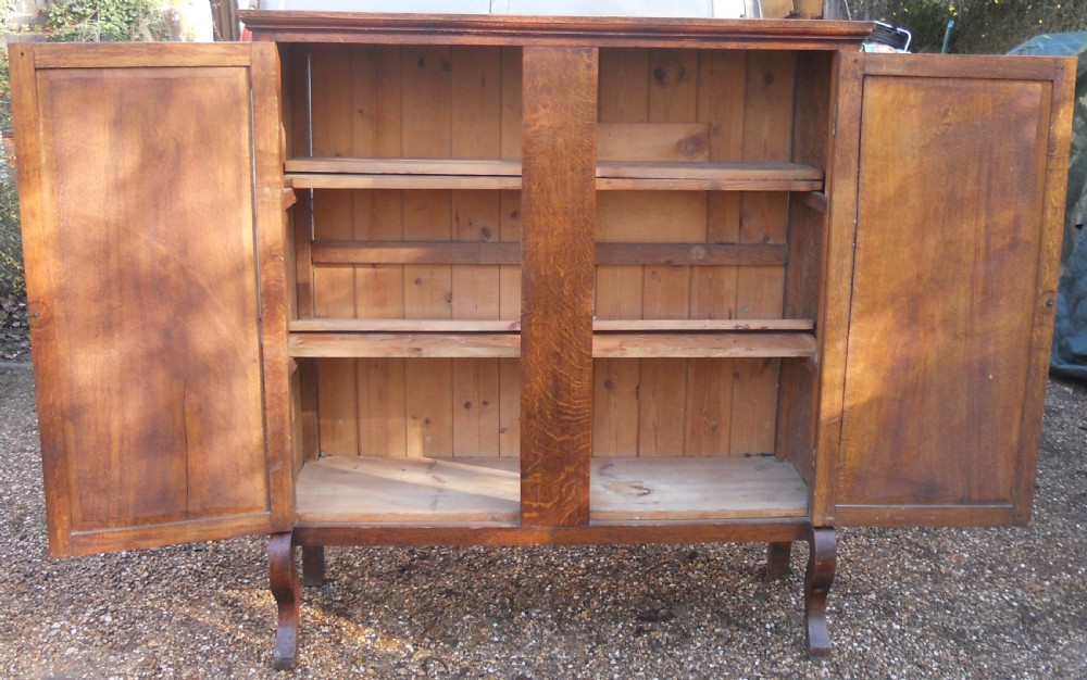 Edwardian Narrow Oak Hall Cupboard  View V