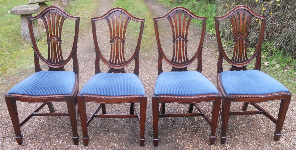 Set of Four Mahogany Dining Chairs 