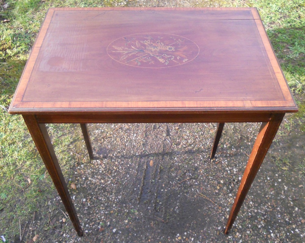 Edwardian Inlaid Mahogany Side Table  View III