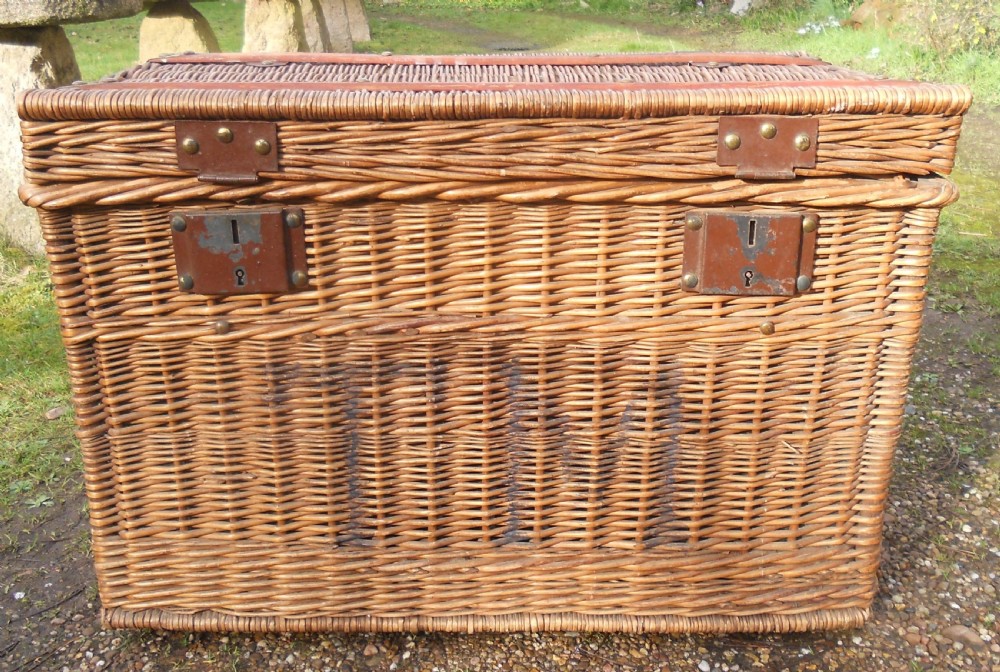 Edwardian Wicker Box Ottoman