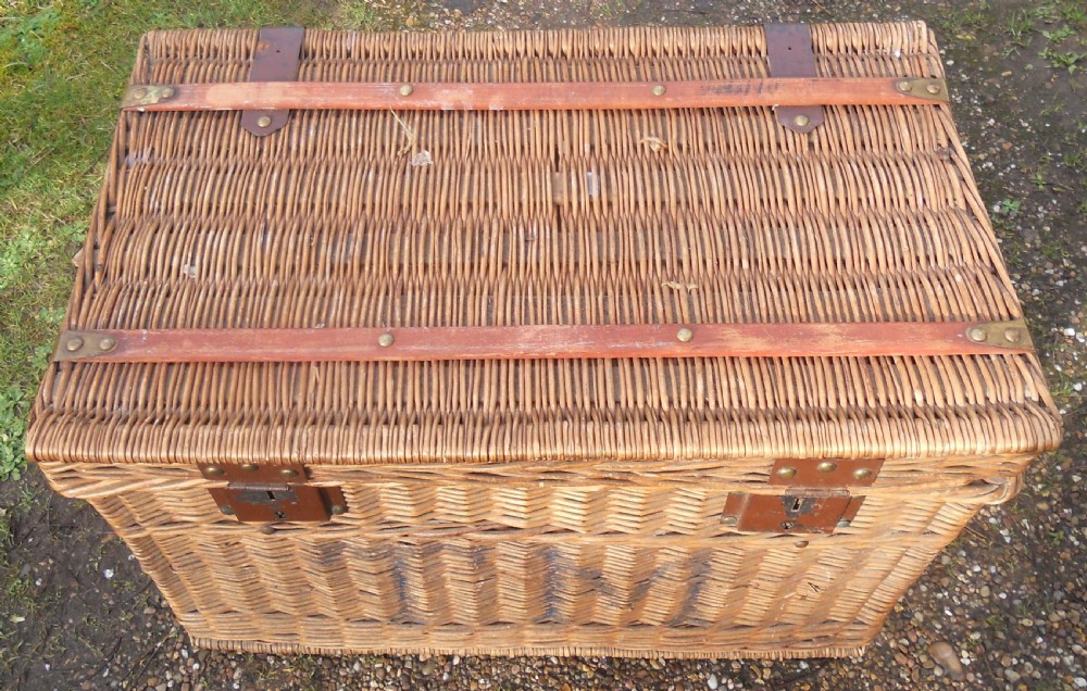 Edwardian Wicker Box Ottoman View II
