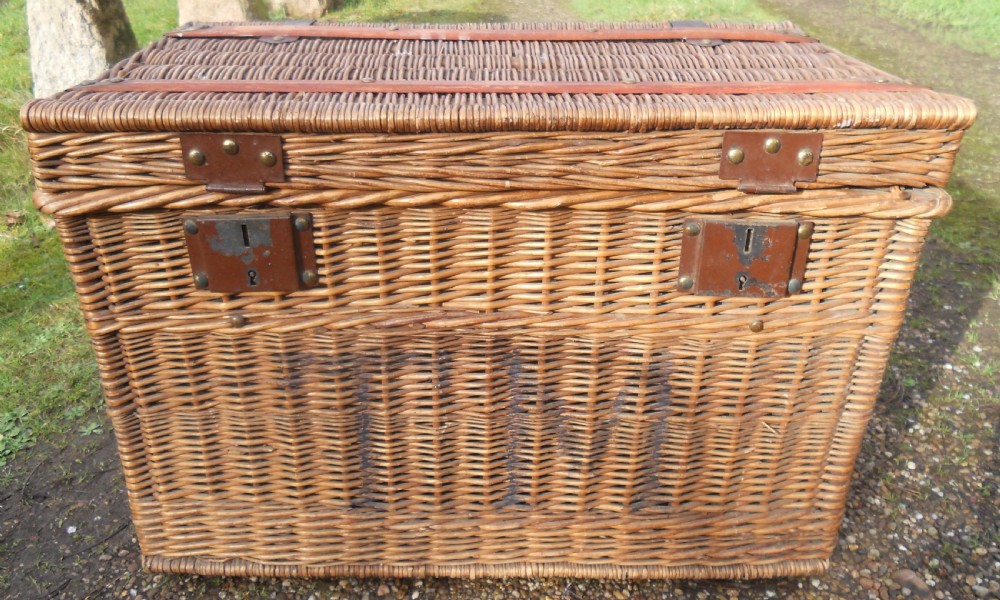 Edwardian Wicker Box Ottoman View III