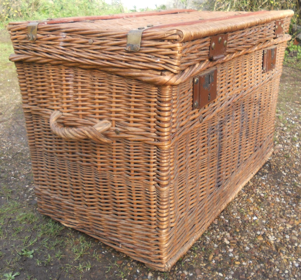 Edwardian Wicker Box Ottoman View V