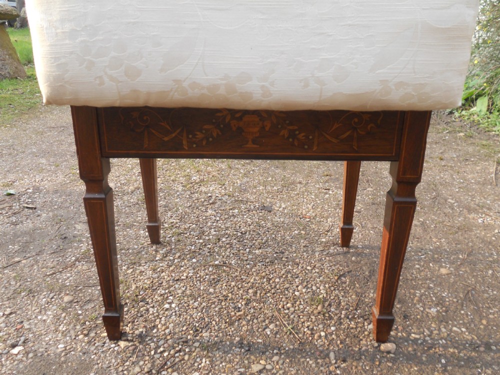 Edwardian Inlaid Mahogany Piano Stool View V