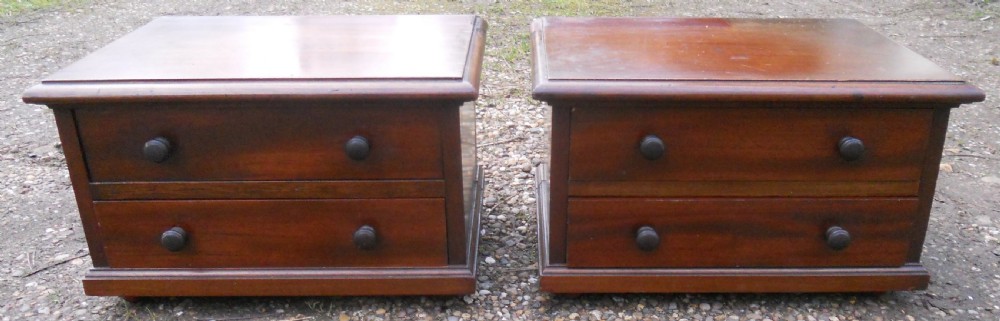 Pair of Victorian Mahogany Trinket Chests 