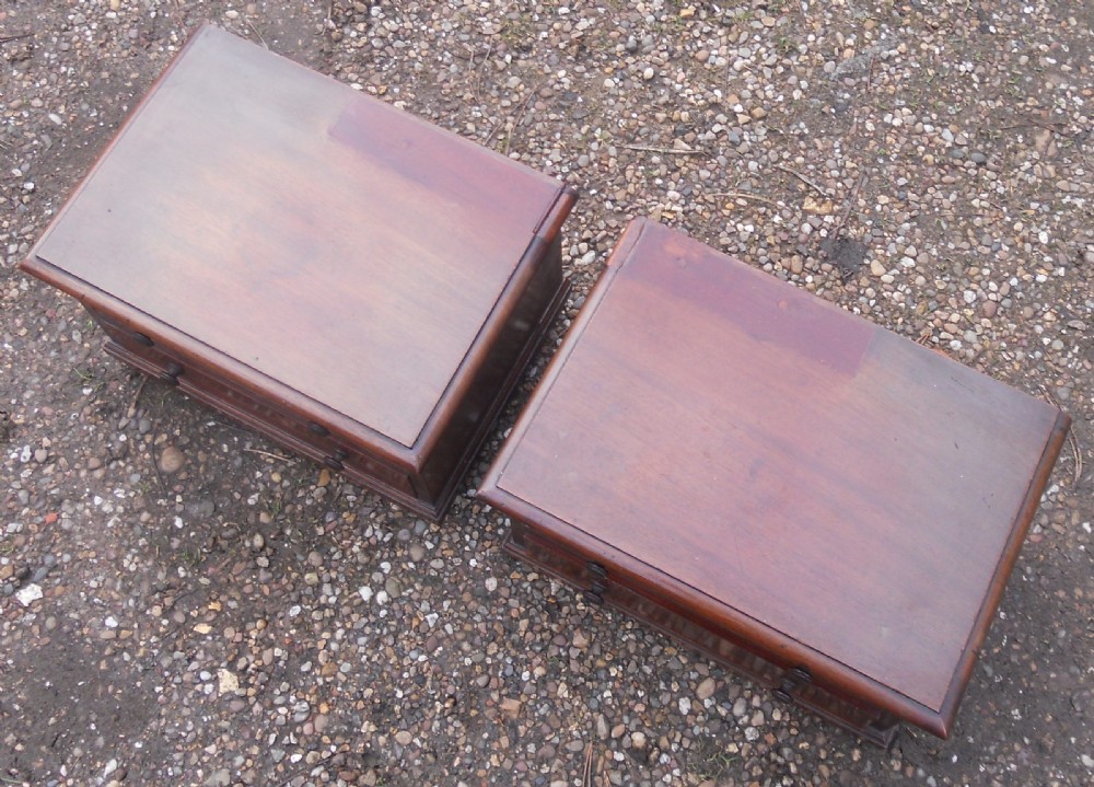 Pair of Victorian Mahogany Trinket Chests  View II