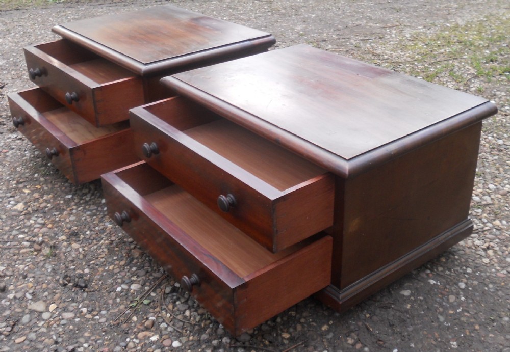 Pair of Victorian Mahogany Trinket Chests  View V