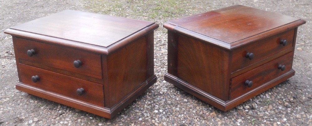 Pair of Victorian Mahogany Trinket Chests  View VI