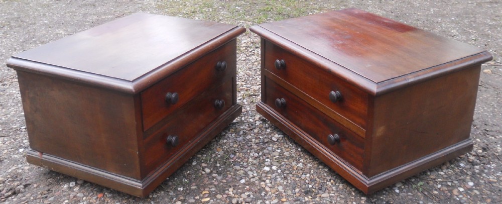 Pair of Victorian Mahogany Trinket Chests  View VII