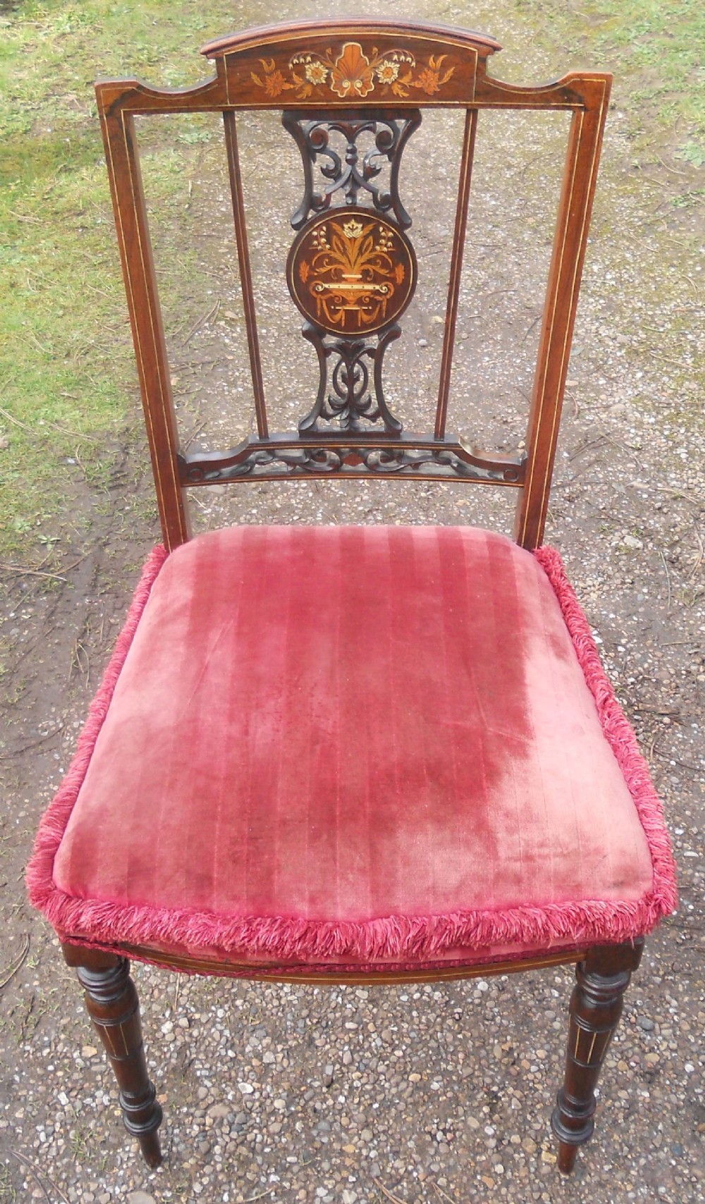 Edwardian Inlaid Rosewood Single Chair