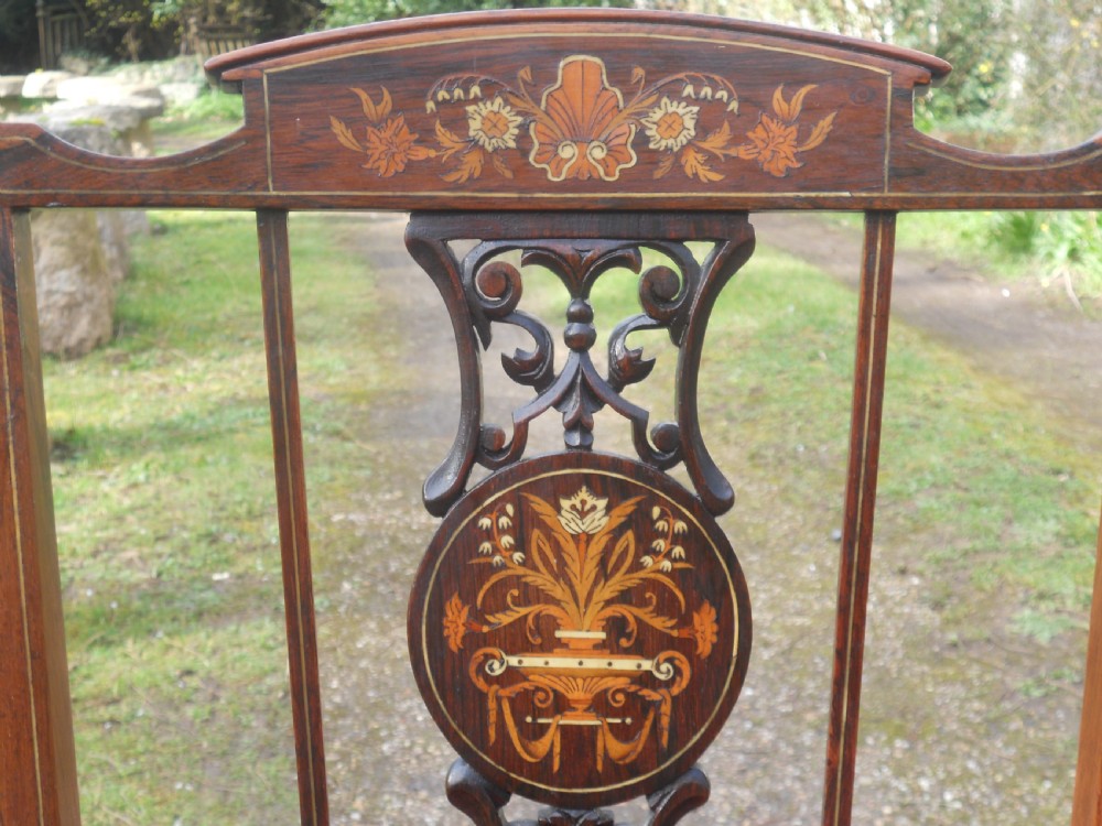 Edwardian Inlaid Rosewood Single Chair View IV